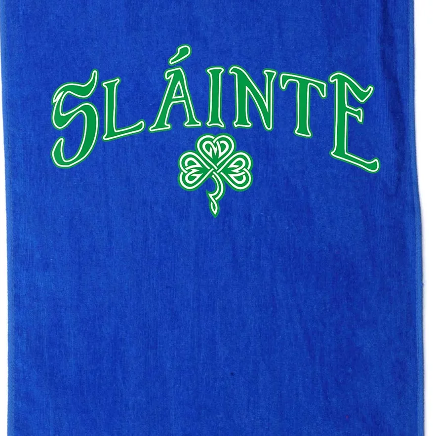 Funny Irish Slainte Gaelic Cheers Gift Platinum Collection Golf Towel