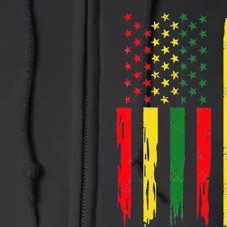 Free Ish Since 1865 With Pan African Flag For Juneteenth Full Zip Hoodie