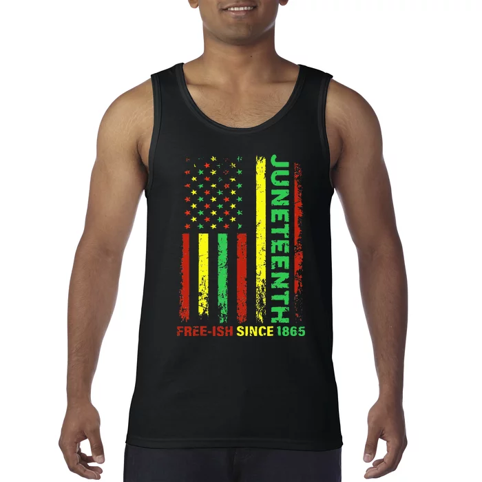 Free Ish Since 1865 With Pan African Flag For Juneteenth Tank Top