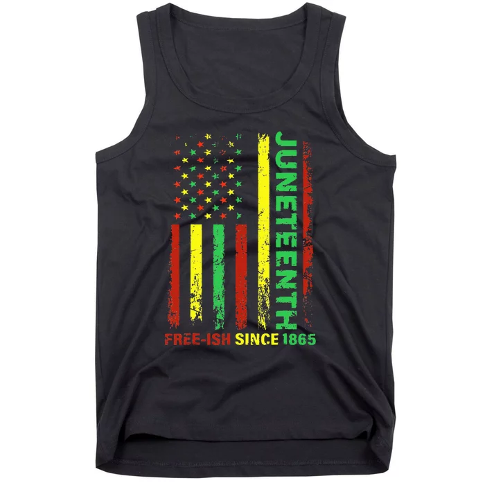 Free Ish Since 1865 With Pan African Flag For Juneteenth Tank Top