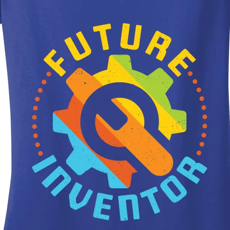 Future Inventor Stem Engineering Love Inventing Graphic Gift Women's V-Neck T-Shirt