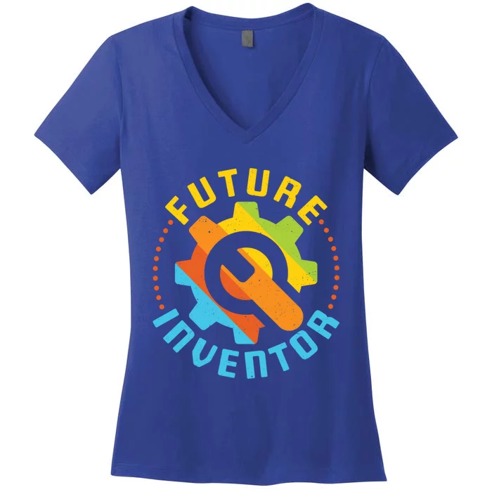 Future Inventor Stem Engineering Love Inventing Graphic Gift Women's V-Neck T-Shirt