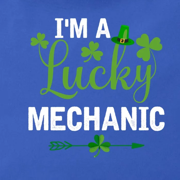 Funny Irish St Patricks Day Costume I'm A Lucky Mechanic Funny Gift Zip Tote Bag