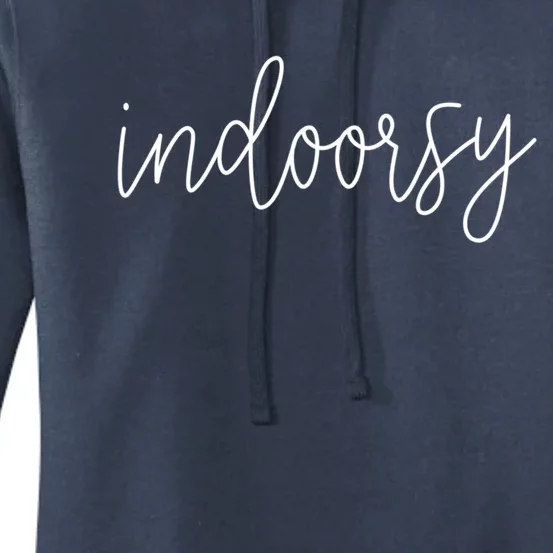 Funny Indoorsy Sarcastic Camping Book Lover Gift Women's Pullover Hoodie