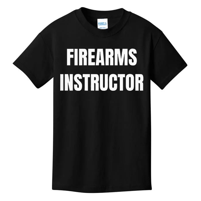 Firearms Instructor Shooting Range Gun Safety Officer Kids T-Shirt