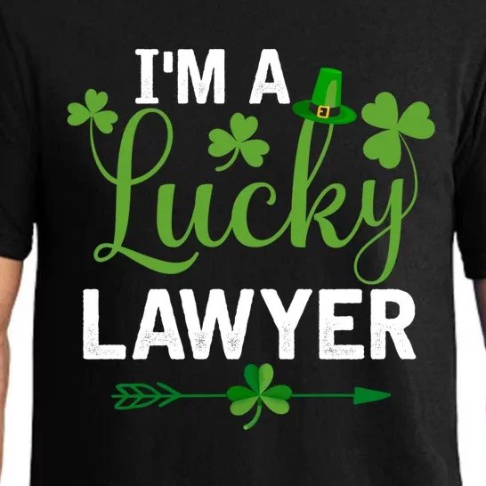 Funny Irish St Patricks Day Costume I'm A Lucky Lawyer Gift Pajama Set