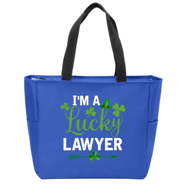 Funny Irish St Patricks Day Costume I'm A Lucky Lawyer Gift Zip Tote Bag