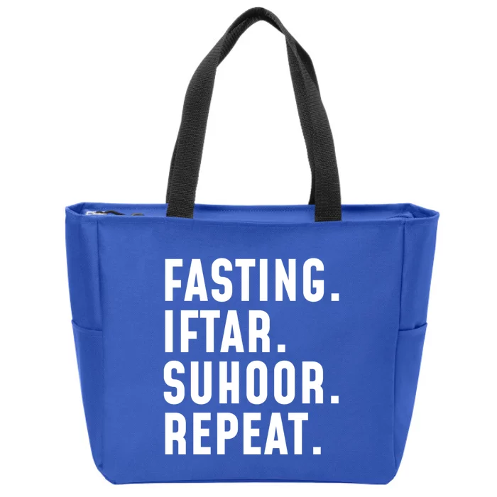 Fastin Iftar Suhoor Repeat Wholesome Ramadan Kareem Islamic Gift Zip Tote Bag