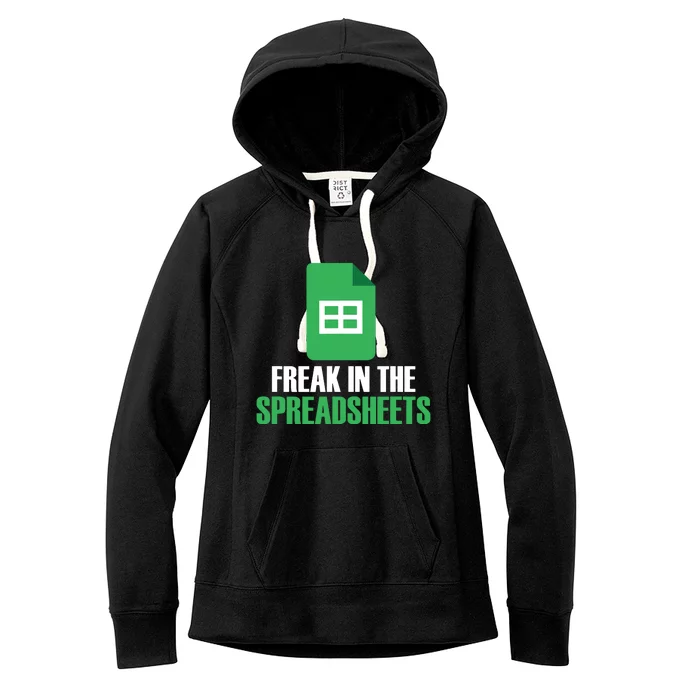 Freak In Spreadsheets Excel Accountant Accounting Women's Fleece Hoodie