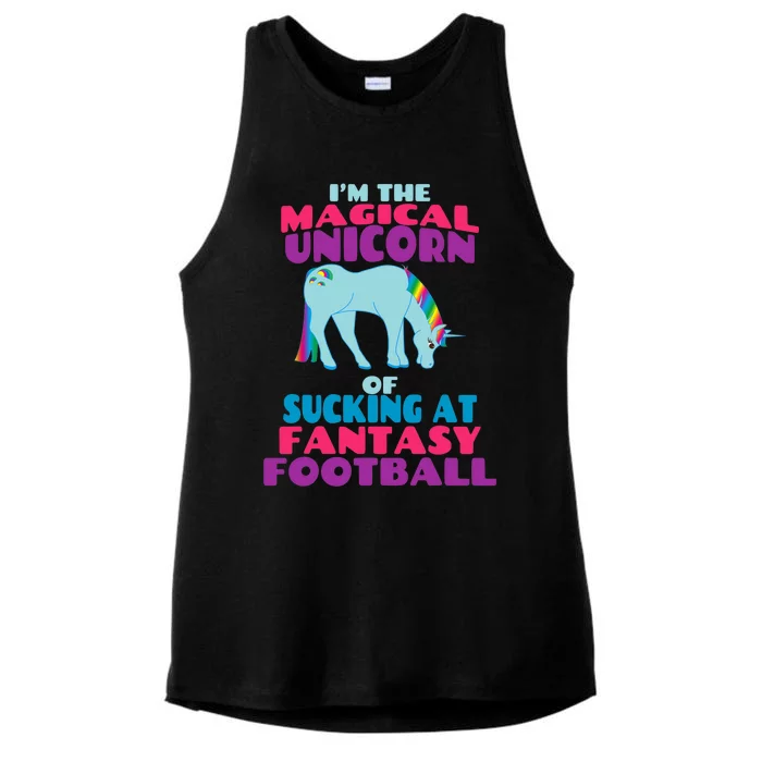 Funny I Suck at Fantasy Football Draft Party for Ladies Tri-Blend Wicking Tank