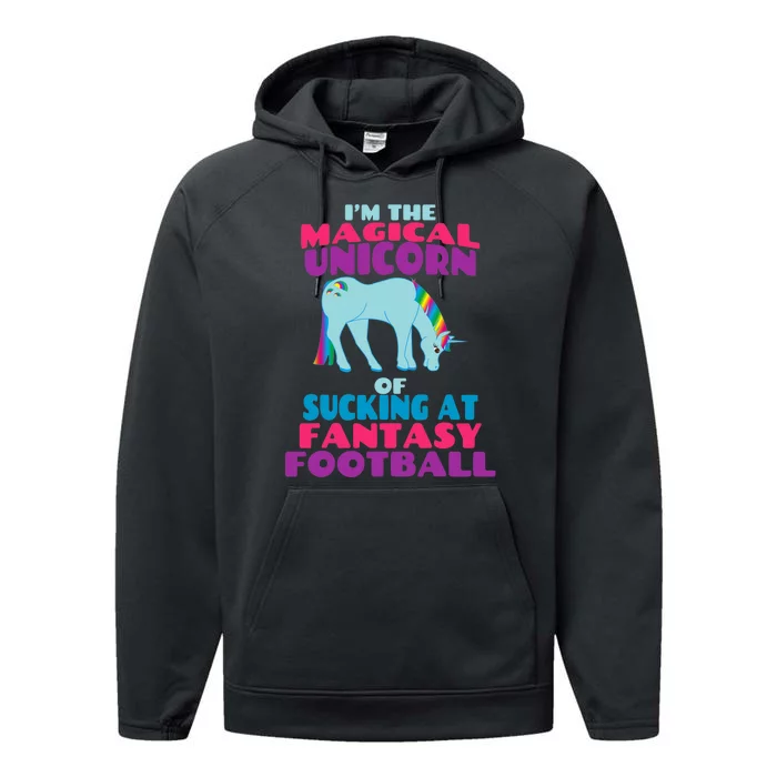 Funny I Suck at Fantasy Football Draft Party for Performance Fleece Hoodie