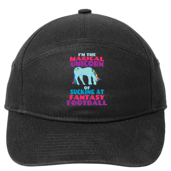 Funny I Suck at Fantasy Football Draft Party for 7-Panel Snapback Hat