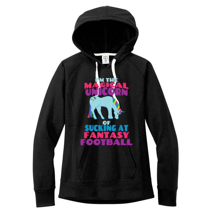 Funny I Suck at Fantasy Football Draft Party for Women's Fleece Hoodie