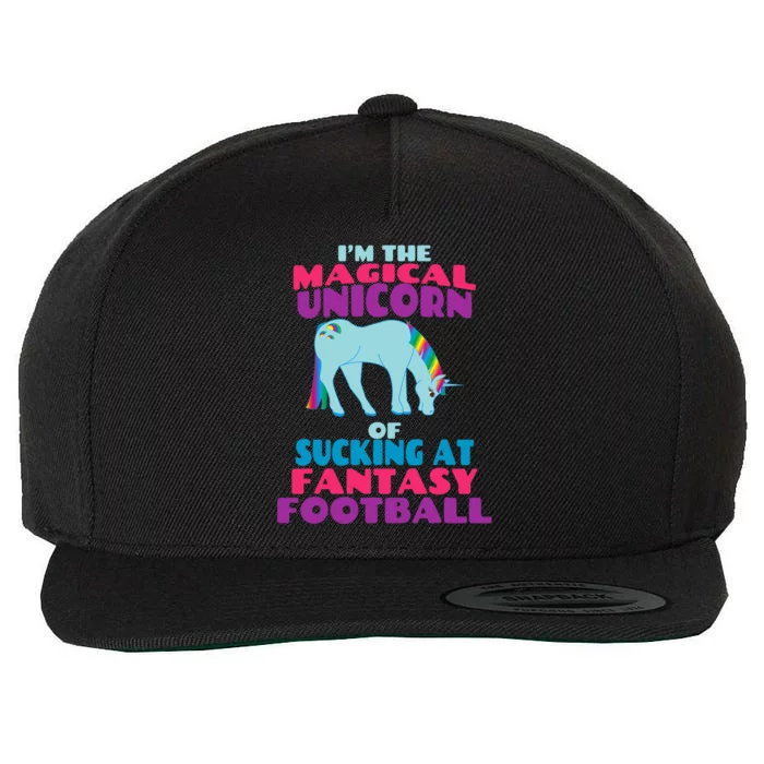 Funny I Suck at Fantasy Football Draft Party for Wool Snapback Cap