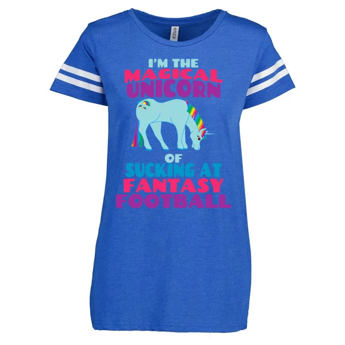 Funny I Suck at Fantasy Football Draft Party for Enza Ladies Jersey Football T-Shirt