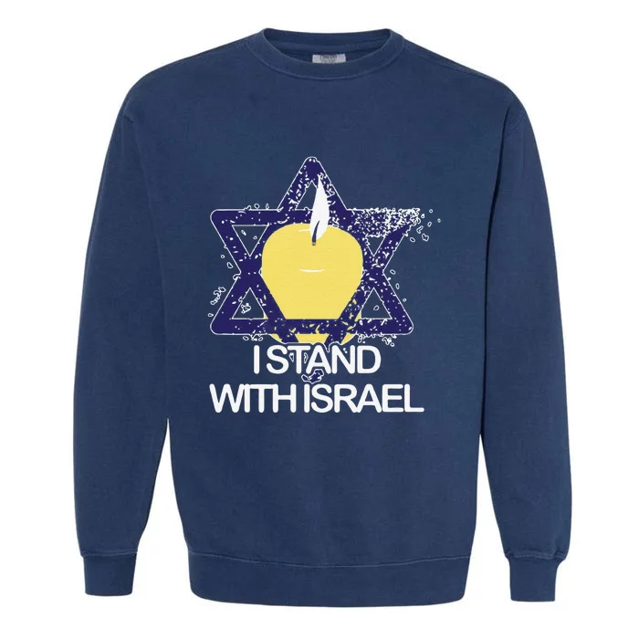 Funny I Stand With Israel Jewish Sweater Israeli Gift Garment-Dyed Sweatshirt