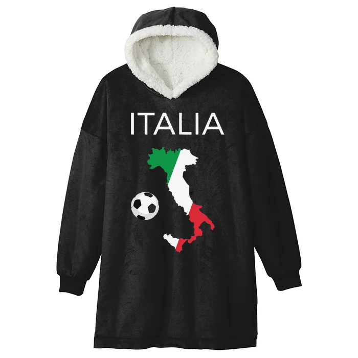 Funny Italy Soccer Forza Azzurri Italian Italia Hooded Wearable Blanket