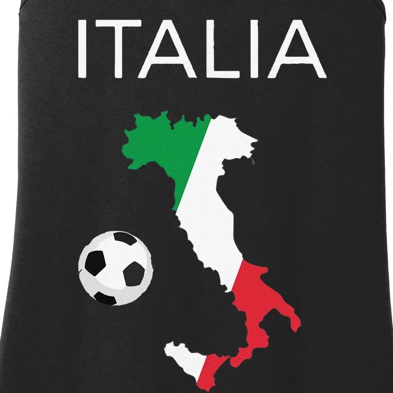 Funny Italy Soccer Forza Azzurri Italian Italia Ladies Essential Tank