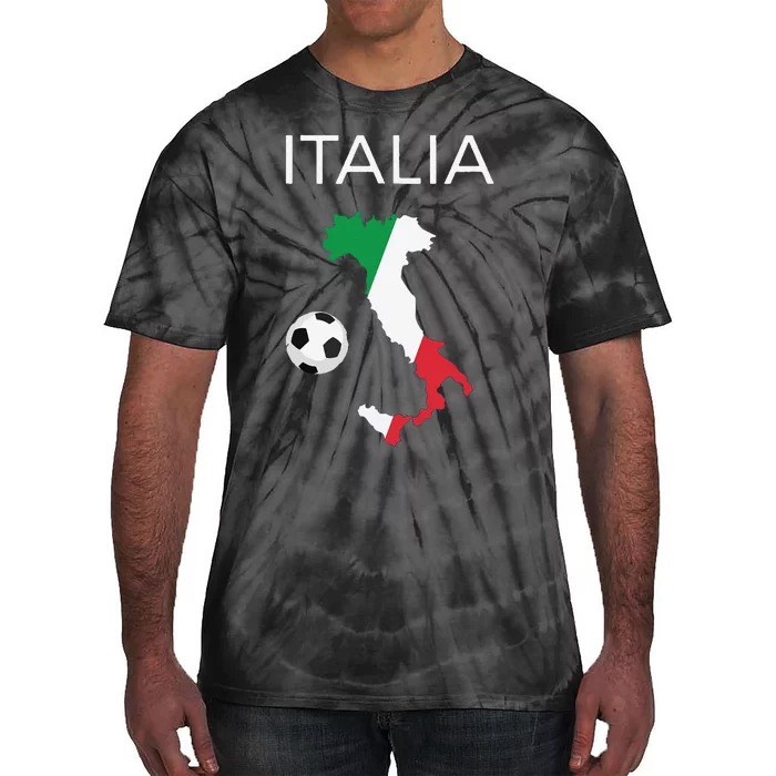 Funny Italy Soccer Forza Azzurri Italian Italia Tie-Dye T-Shirt