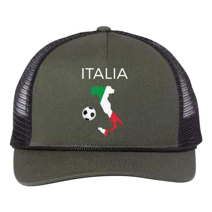 Funny Italy Soccer Forza Azzurri Italian Italia Retro Rope Trucker Hat Cap