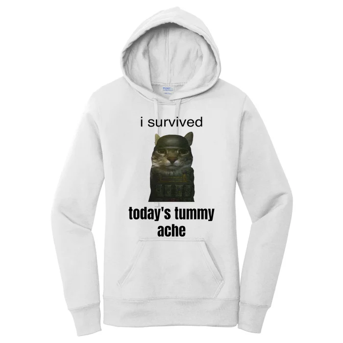 Funny I Survived TodayS Tummy Ache Women's Pullover Hoodie