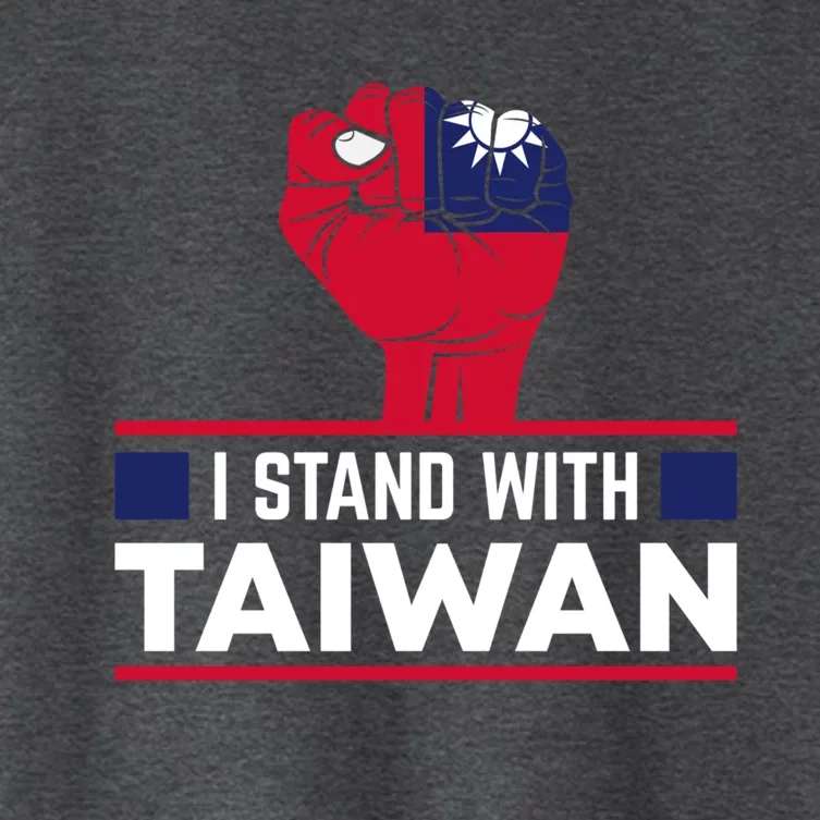 Fist I Stand With Taiwan Cool Gift Women's Crop Top Tee