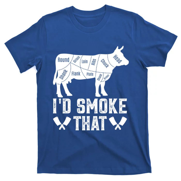 Funny I’d Smoke That Cow Meat Grilling Bbq Smoker Chef Dad Gift T-Shirt