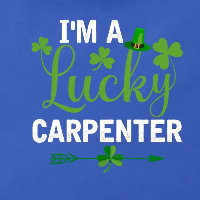 Funny Irish St Patricks Day Costume I'm A Lucky Carpenter Gift Zip Tote Bag