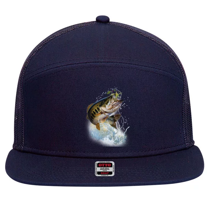 Fish and Hook 7 Panel Mesh Trucker Snapback Hat