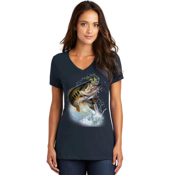 Fish and Hook Women's V-Neck T-Shirt