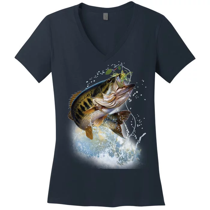 Fish and Hook Women's V-Neck T-Shirt