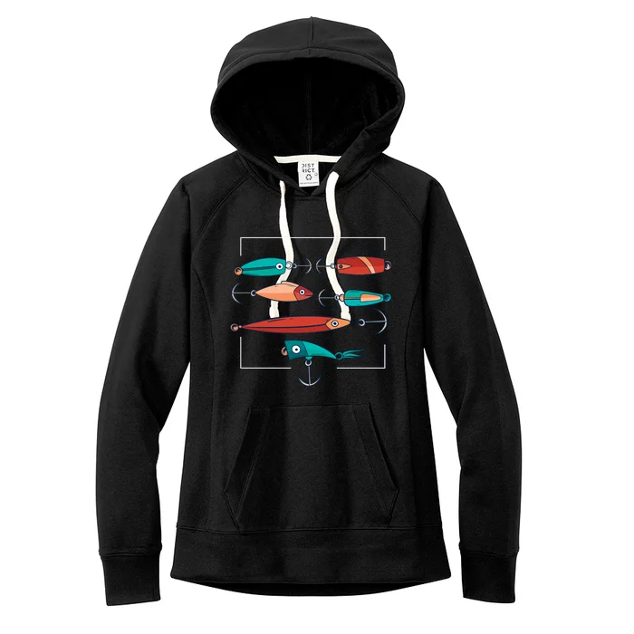 Fish Bait Set Women's Fleece Hoodie