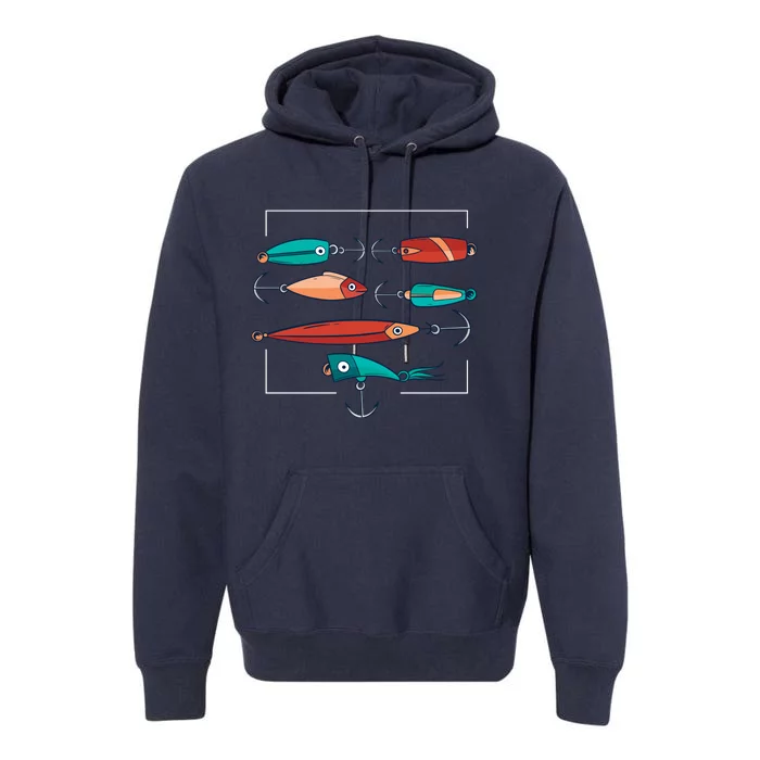 Fish Bait Set Premium Hoodie