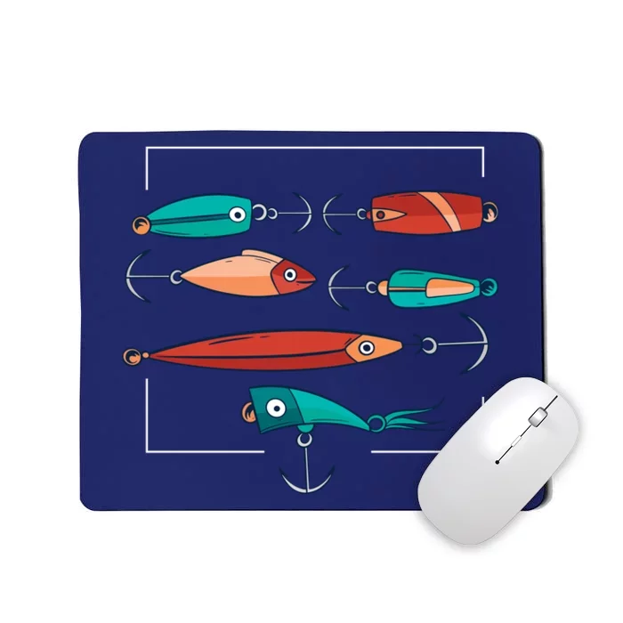 Fish Bait Set Mousepad