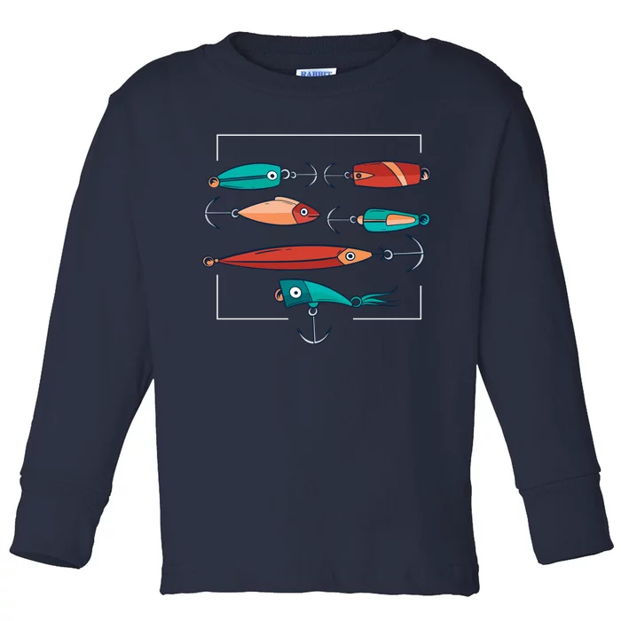 Fish Bait Set Toddler Long Sleeve Shirt