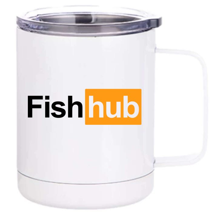 Fish Hub Front & Back 12oz Stainless Steel Tumbler Cup