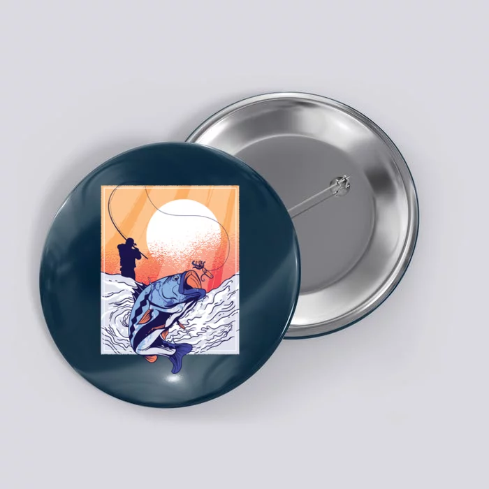 Fisherman Sunset Button