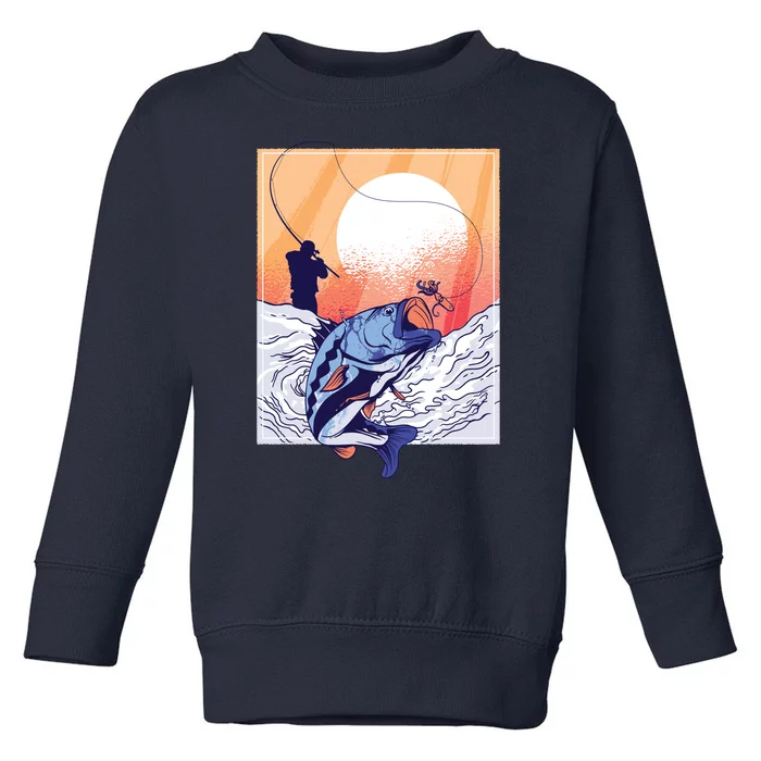 Fisherman Sunset Toddler Sweatshirt