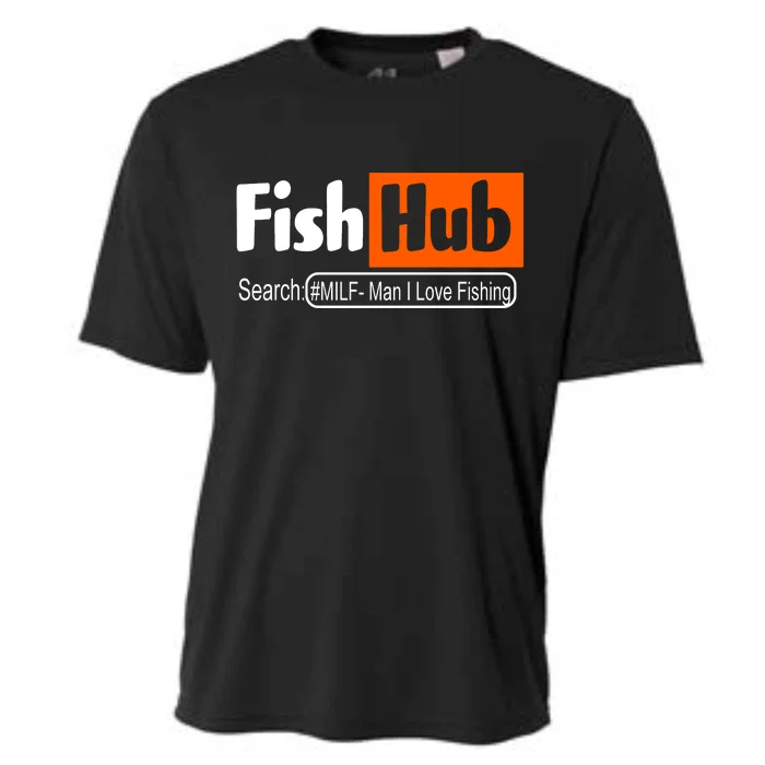 FishHub Milf Man I Love Fishing Funny Cooling Performance Crew T-Shirt