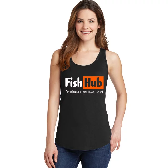 FishHub Milf Man I Love Fishing Funny Ladies Essential Tank