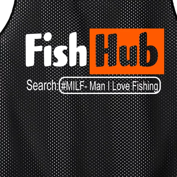 FishHub Milf Man I Love Fishing Funny Mesh Reversible Basketball Jersey Tank