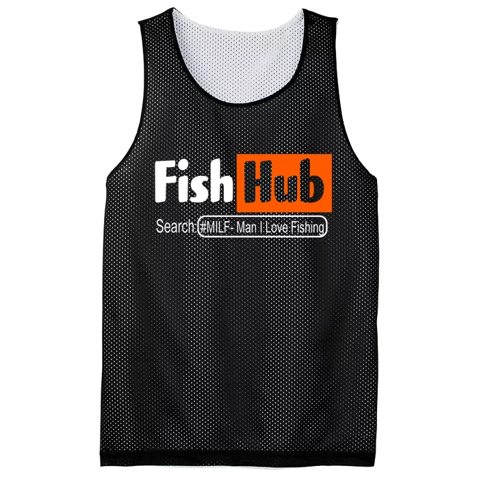 FishHub Milf Man I Love Fishing Funny Mesh Reversible Basketball Jersey Tank