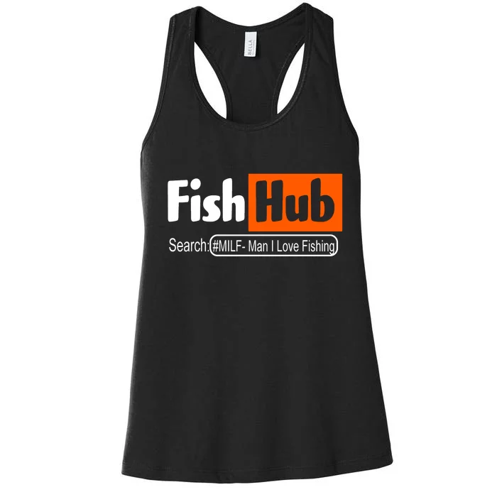 FishHub Milf Man I Love Fishing Funny Women's Racerback Tank