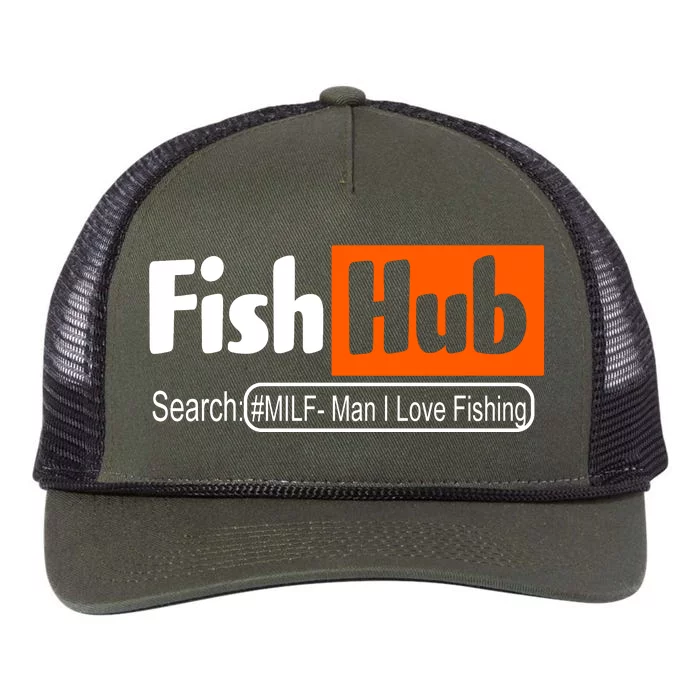 FishHub Milf Man I Love Fishing Funny Retro Rope Trucker Hat Cap