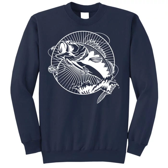 Fishing - Jumping Bass Fish Sweatshirt