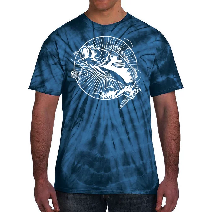 Fishing - Jumping Bass Fish Tie-Dye T-Shirt