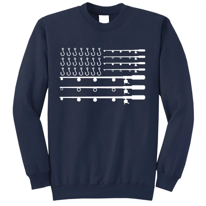 Fishing American Flag Fisherman Rods Sweatshirt