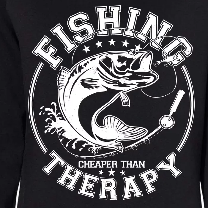 Fishing Cheaper Than Therapy Womens California Wash Sweatshirt