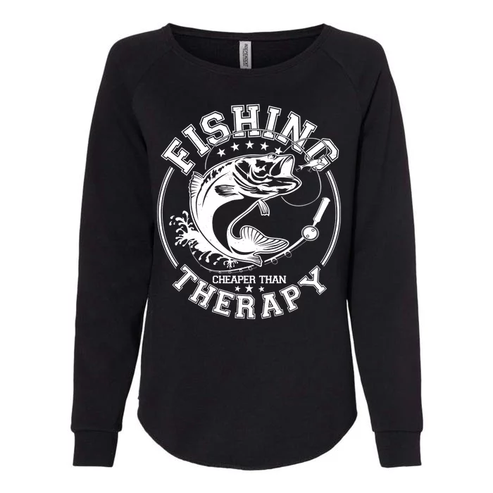 Fishing Cheaper Than Therapy Womens California Wash Sweatshirt