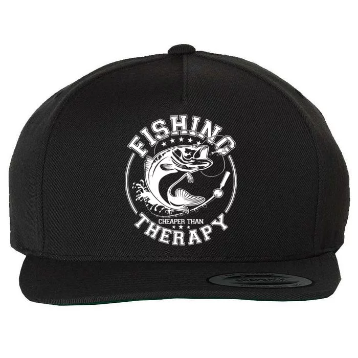 Fishing Cheaper Than Therapy Wool Snapback Cap